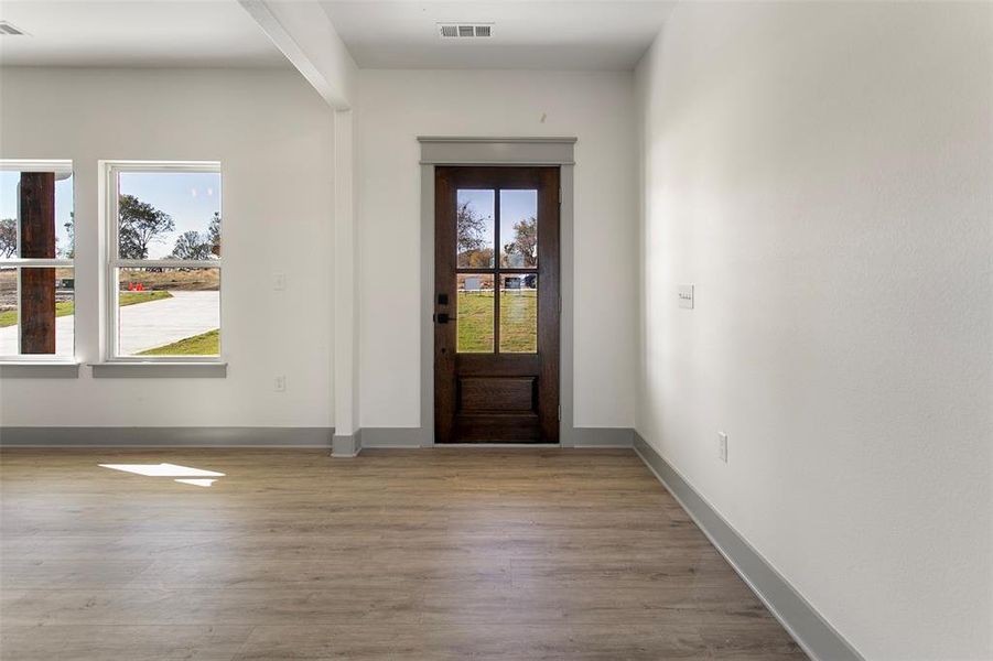 Entryway featuring light hardwood / wood-style floors