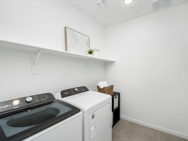 Jubilee Laundry Room modeled at Silva Farms