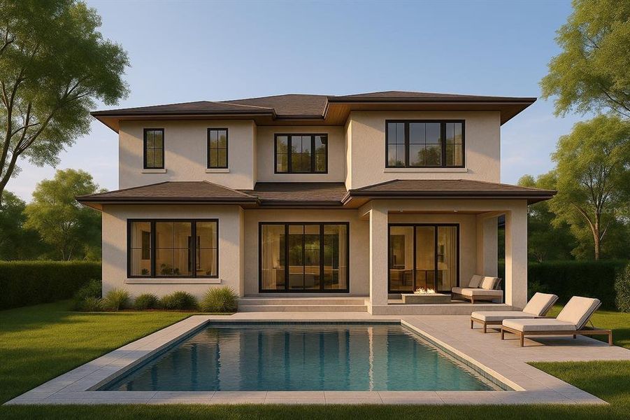 Exterior details and patio area of a home in , Tampa (Image 3). Exterior details and patio area of a home in , Tampa (Image 3).