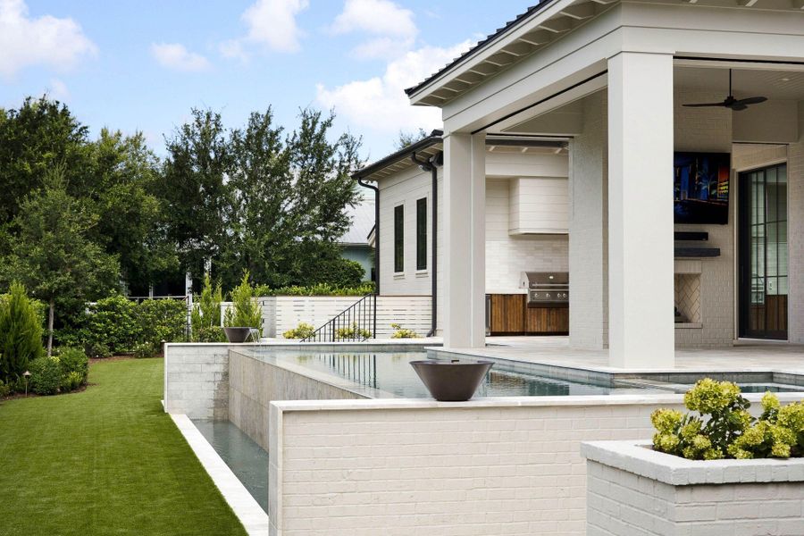 Exterior details and patio area of a home in , Charleston (Image 54). Exterior details and patio area of a home in , Charleston (Image 54).