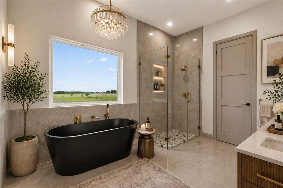 Furnished interior view inside a new home in , Celeste (Image 14).