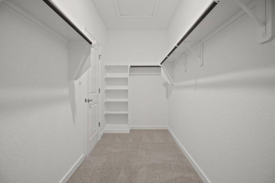 Large walk-in closet in the primary suite