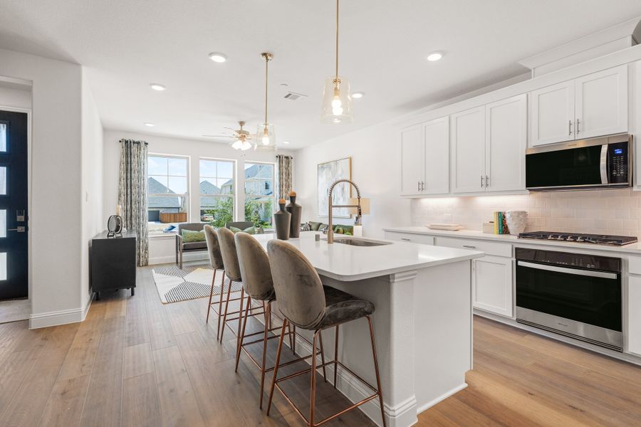 Representative furnished interior of a home built from the Princeton by Beazer Homes in Waterbend, Euless (Image 6).