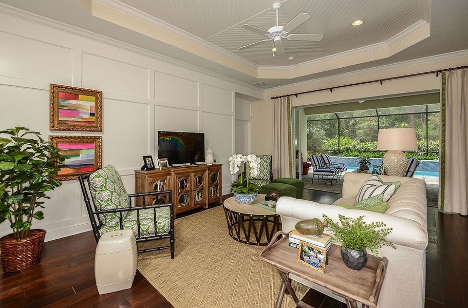 Representative furnished interior of a home built from the Sea Star by Neal Communities in Grand Palm, Venice (Image 17). Representative furnished interior of a home built from the Sea Star by Neal Communities in Grand Palm, Venice (Image 17).