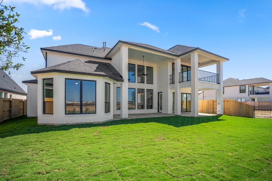 Exterior details and patio area of a home in Jordan Ranch 70' Lots, Fulshear (Image 26).