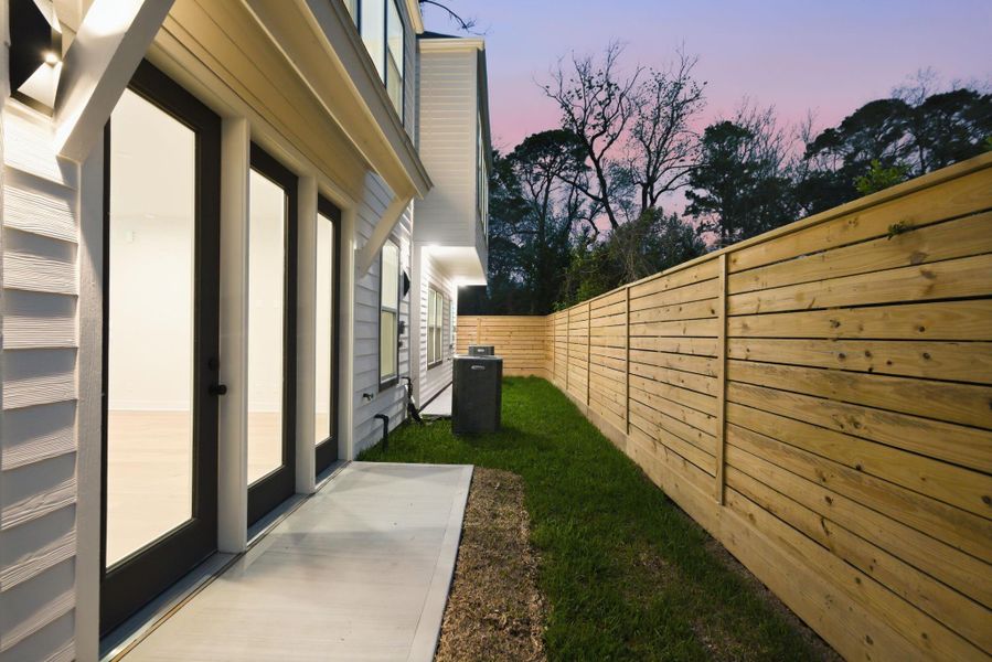 Exterior details and patio area of a home in , Houston (Image 30).