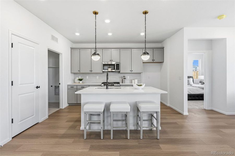 Furnished interior view inside a new home in The Cottages Collection at Ridgeline Vista, Brighton (Image 33).