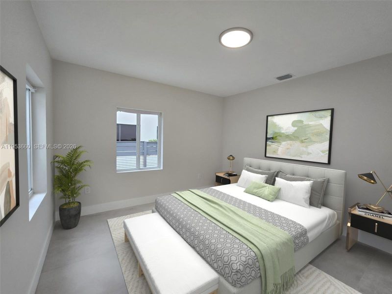 Furnished interior view inside a new home in , Miami (Image 36).