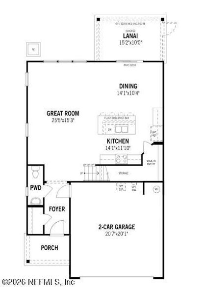 2D floor plan layout of this home in Sandridge Hills, Green Cove Springs, FL (Image 3). 2D floor plan layout of this home in Sandridge Hills, Green Cove Springs, FL (Image 3).