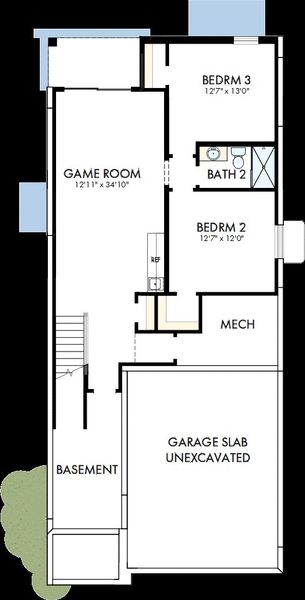2D floor plan layout of this home in Revel Crossing at Wolf Ranch - The Panorama Collection, Colorado Springs, CO (Image 3). 2D floor plan layout of this home in Revel Crossing at Wolf Ranch - The Panorama Collection, Colorado Springs, CO (Image 3).
