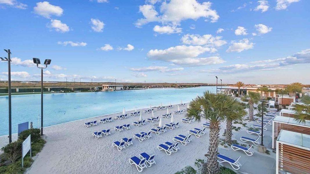 Sand with Beach Chairs at the Lagoon