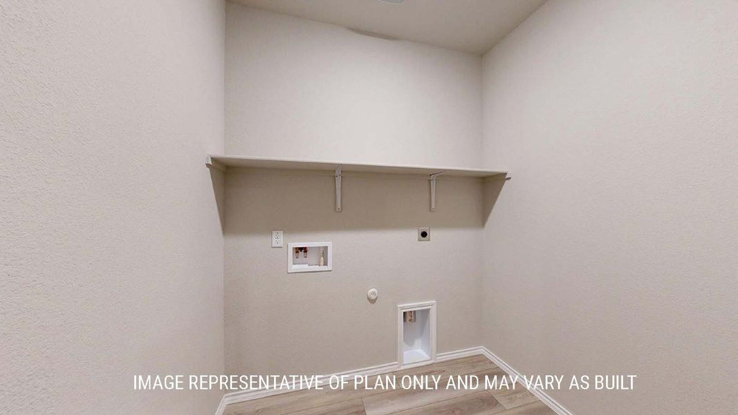 Representative unfurnished interior of a home built from the 1402 by D.R. Horton in The Terrace Duplexes, Temple (Image 19). Representative unfurnished interior of a home built from the 1402 by D.R. Horton in The Terrace Duplexes, Temple (Image 19).