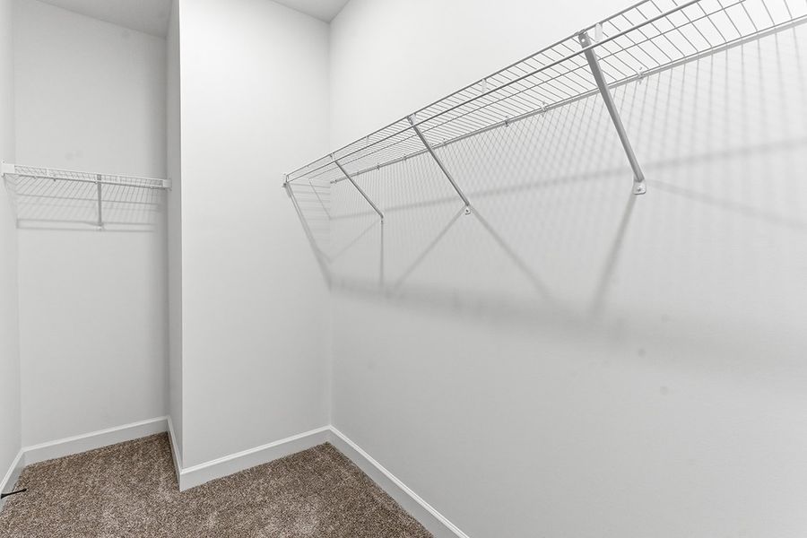 A metal staircase in a room.