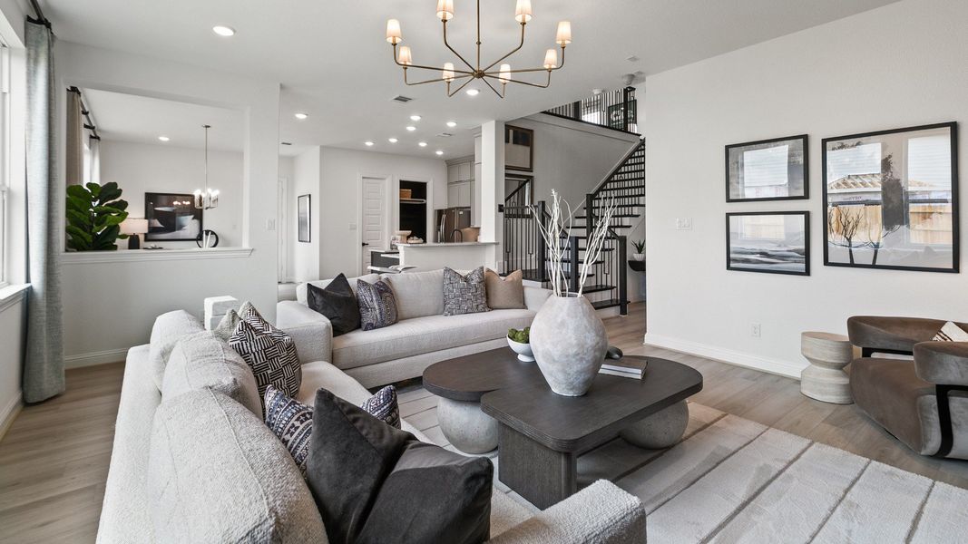 Representative furnished interior of a home built from the Mimosa by DRB Homes in Brookewater, Rosenberg (Image 10).