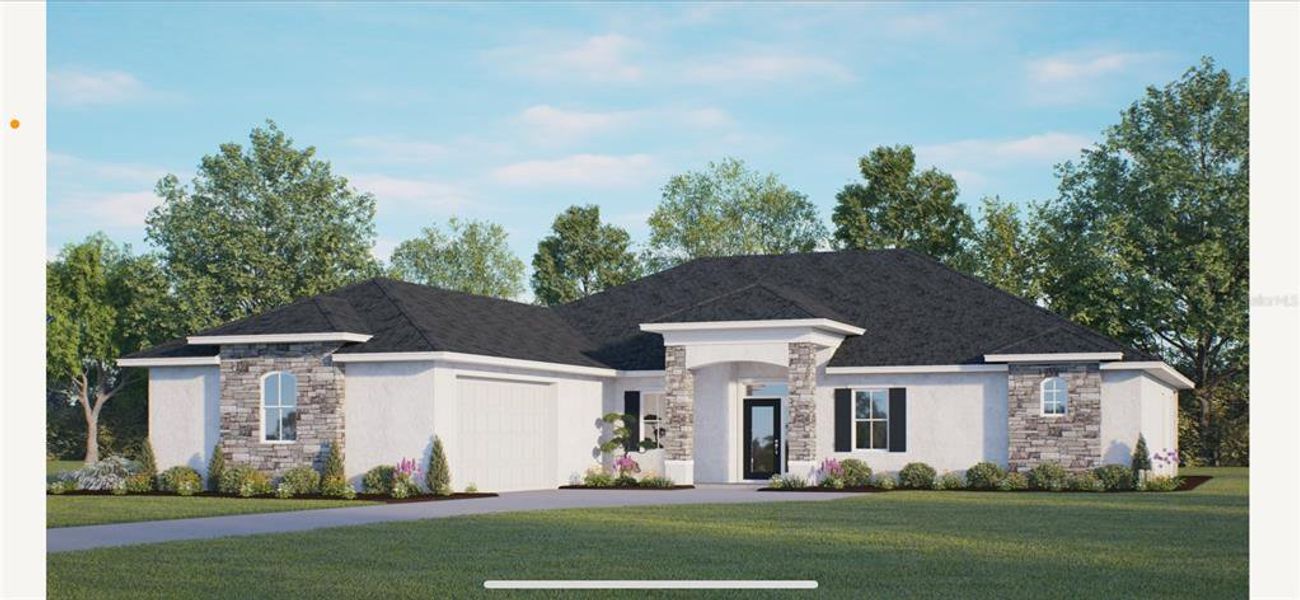 Front exterior of a new home in , Umatilla, FL, highlighting curb appeal (Image 1). Front exterior of a new home in , Umatilla, FL, highlighting curb appeal (Image 1).