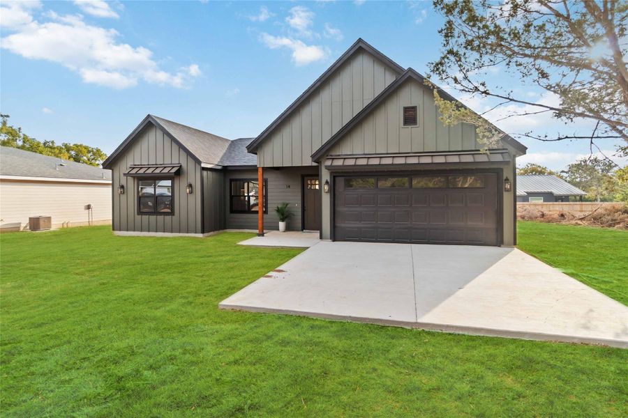 Front of structure with added virtual grass Front of structure with added virtual grass