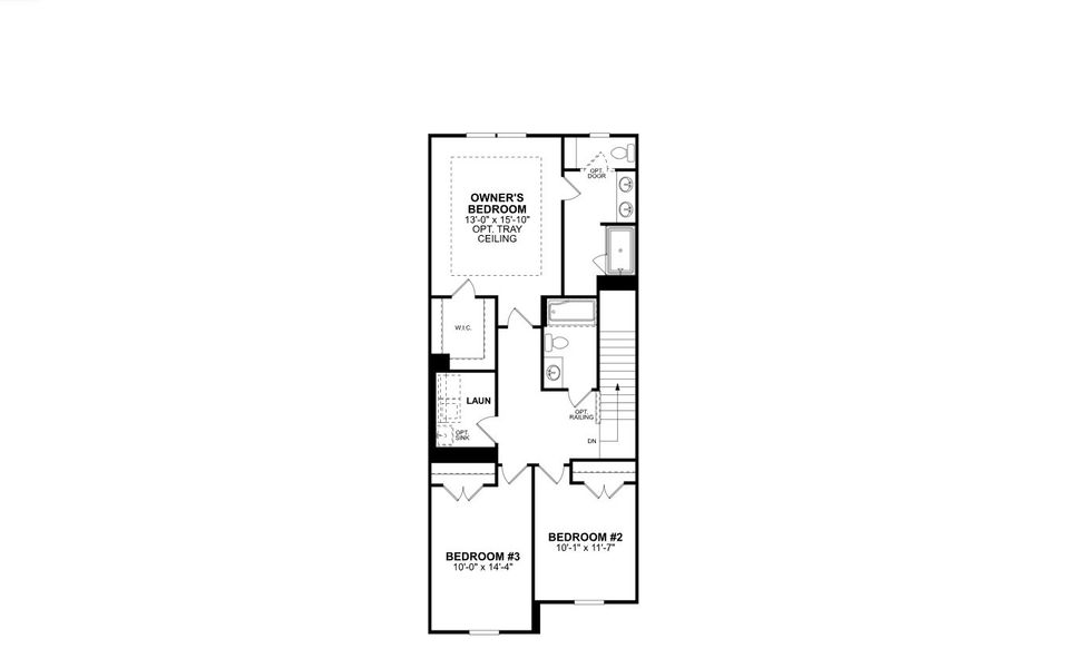 2D floor plan layout of this home in Canterbury Station, Wingate, NC (Image 4).
