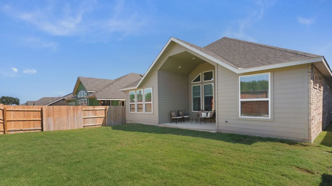 Representative exterior details of a home built from the Brooks by Chesmar Homes in University Heights, Round Rock (Image 22).