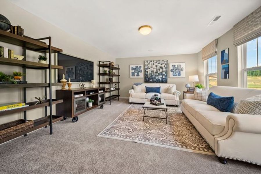 Representative furnished interior of a home built from the Kipling by True Homes in Whispering Hills, Locust (Image 12).