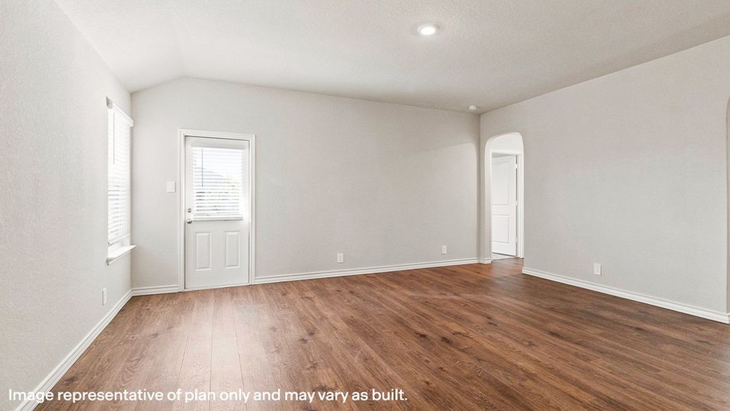 Representative unfurnished interior of a home built from the The Brown by D.R. Horton in The Canyons at Amhurst, San Antonio (Image 18). Representative unfurnished interior of a home built from the The Brown by D.R. Horton in The Canyons at Amhurst, San Antonio (Image 18).
