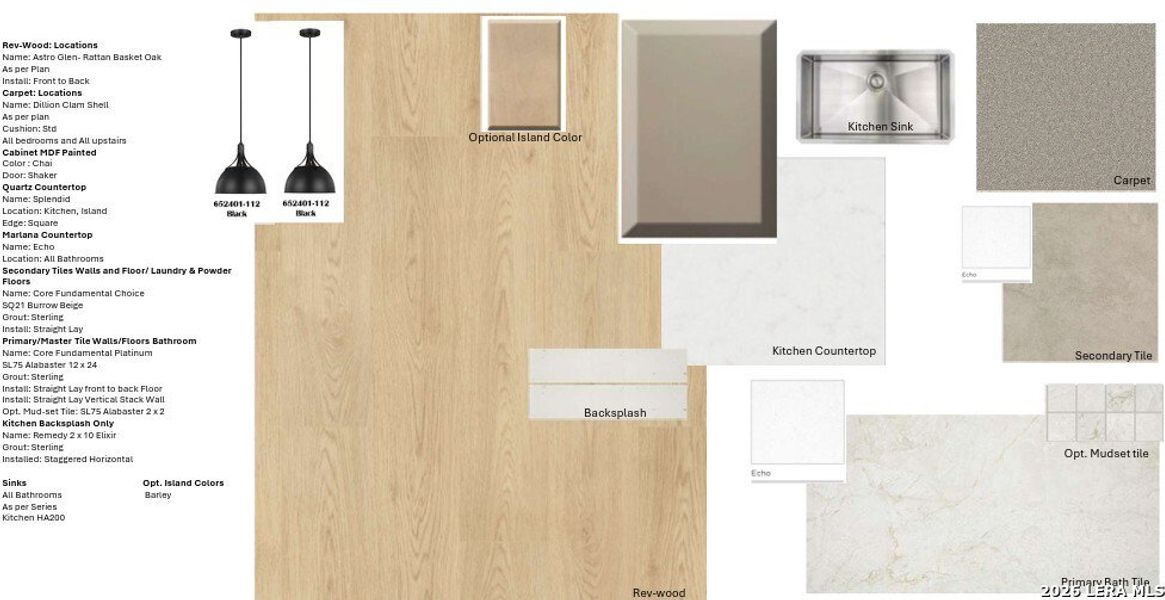 Sample of building materials used in homes in Homestead, Schertz (Image 4).