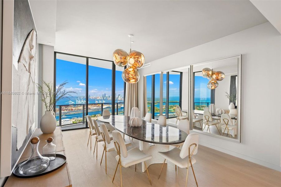 Furnished interior view inside a new home in , Miami Beach (Image 59).