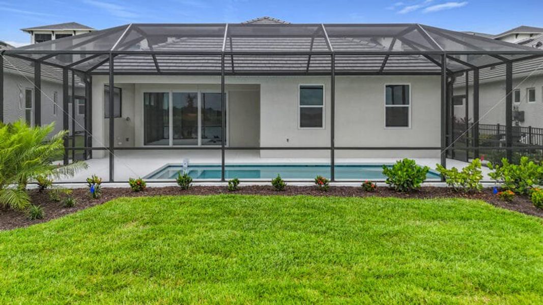Exterior details and patio area of a home in Inspiration at Watercolor Place, Bradenton (Image 27). Exterior details and patio area of a home in Inspiration at Watercolor Place, Bradenton (Image 27).
