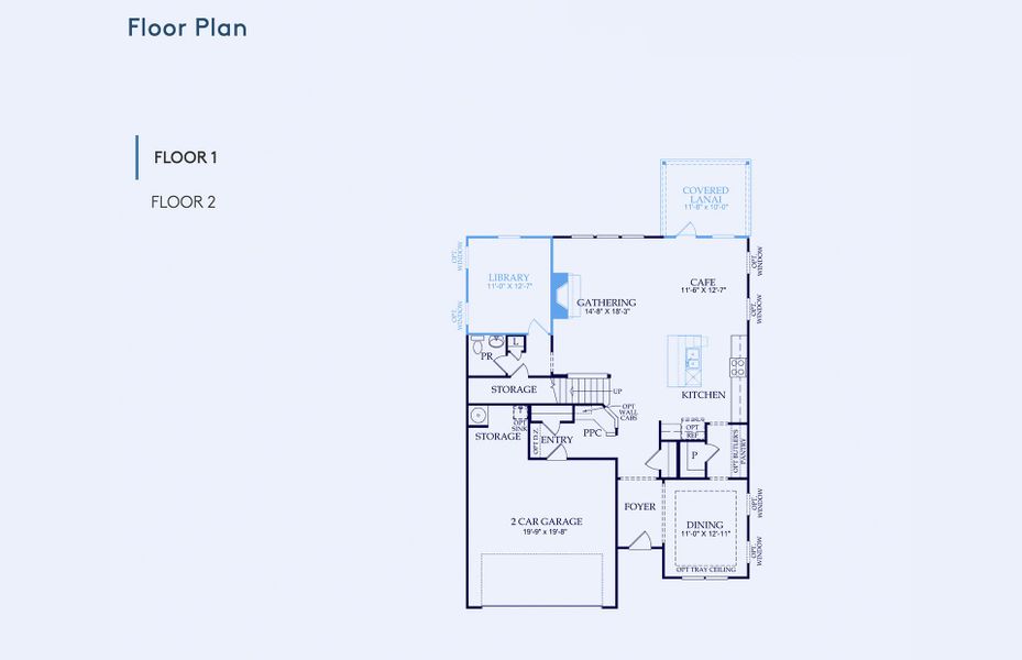 2D floor plan layout of this home in Grand Arbor, Blythewood, SC (Image 5).