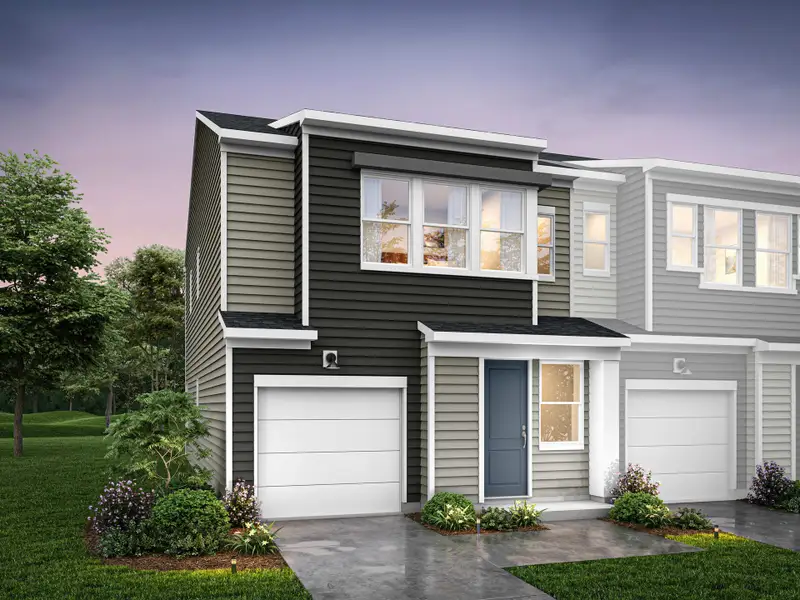 Representative exterior photo of a completed home built from the Conrad by Tri Pointe Homes in Amplitude, Charlotte, NC (Image 1). Representative exterior photo of a completed home built from the Conrad by Tri Pointe Homes in Amplitude, Charlotte, NC (Image 1).