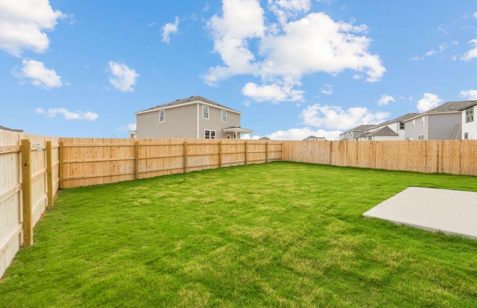 Exterior details and patio area of a home in Sonterra, Jarrell (Image 19).