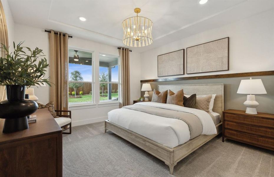 Elegant owner's suite *Photos of furnished model. Not actual home. Representative of floor plan. Some options and features may vary Elegant owner's suite *Photos of furnished model. Not actual home. Representative of floor plan. Some options and features may vary