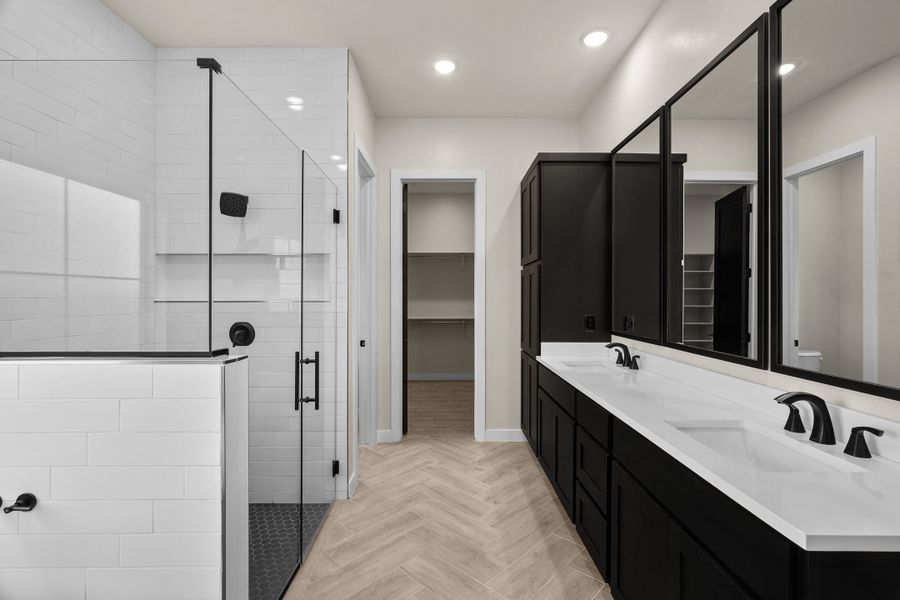Representative furnished interior of a home built from the Pebble Beach- II by LEH. Homes in Verdancia, El Paso (Image 38).