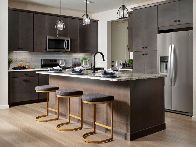 Representative furnished interior of a home built from the 3202 by Tri Pointe Homes in The Aurora Highlands, Aurora (Image 6).