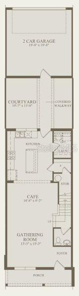 2D floor plan layout of this home in EverBe, Orlando, FL (Image 5).