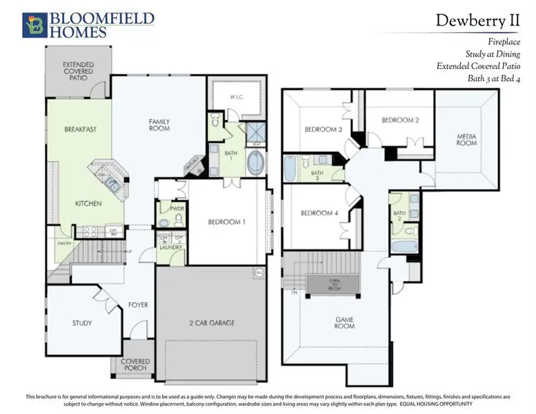 2D floor plan layout of this home in Sunset Ridge, Alvarado, TX (Image 5).