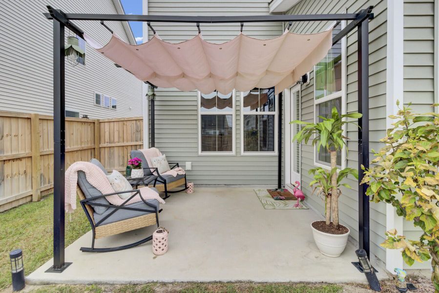 Exterior details and patio area of a home in Lochton, Summerville (Image 3). Exterior details and patio area of a home in Lochton, Summerville (Image 3).