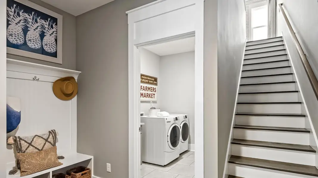 Laundry and Stairs to Bonus Room Laundry and Stairs to Bonus Room