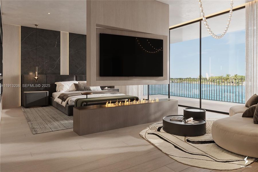 Furnished interior view inside a new home in , Surfside (Image 8).