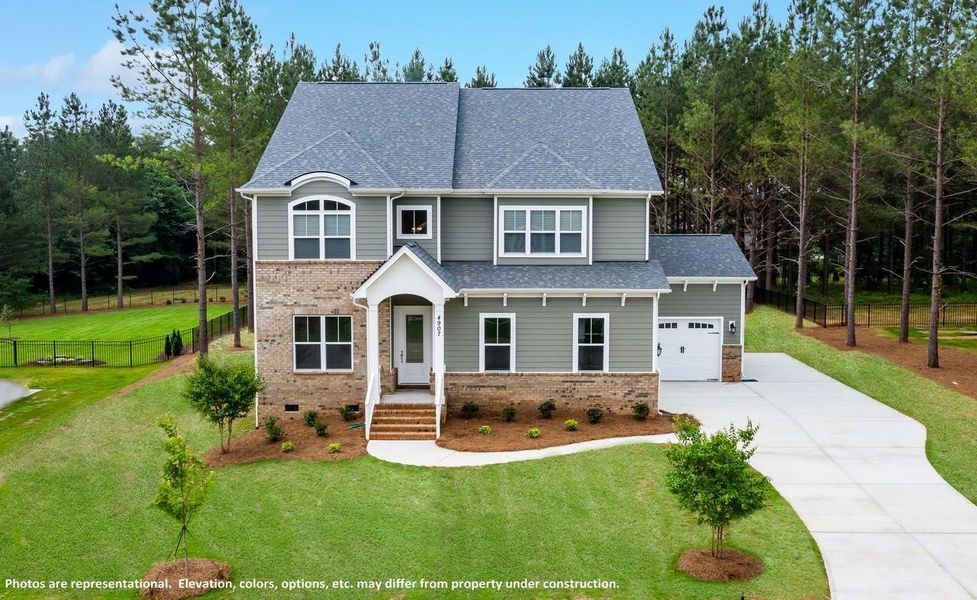 Representative exterior photo of a completed home built from the St Andrews by Greybrook Homes in Shepherds Trace, Clover, SC (Image 32).
