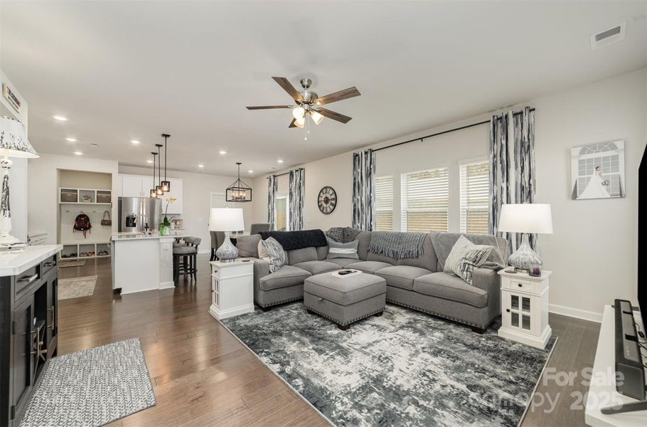 Den opens to the Kitchen Den opens to the Kitchen