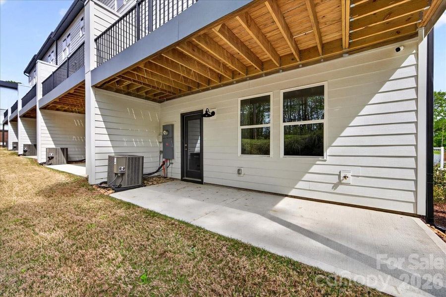 First floor covered outdoor living space