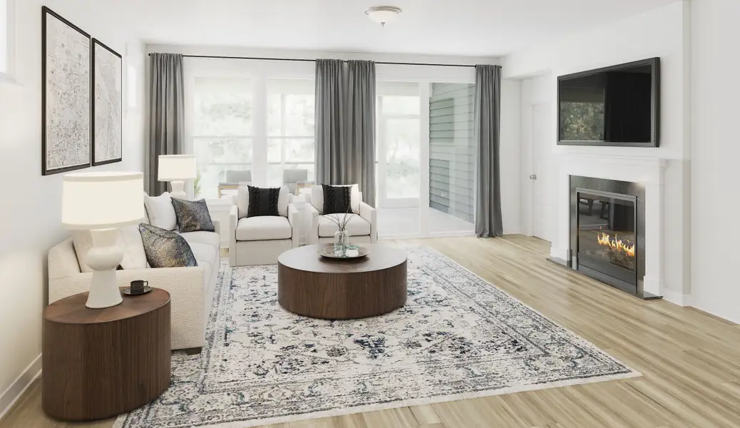 Virtually Staged Family Room