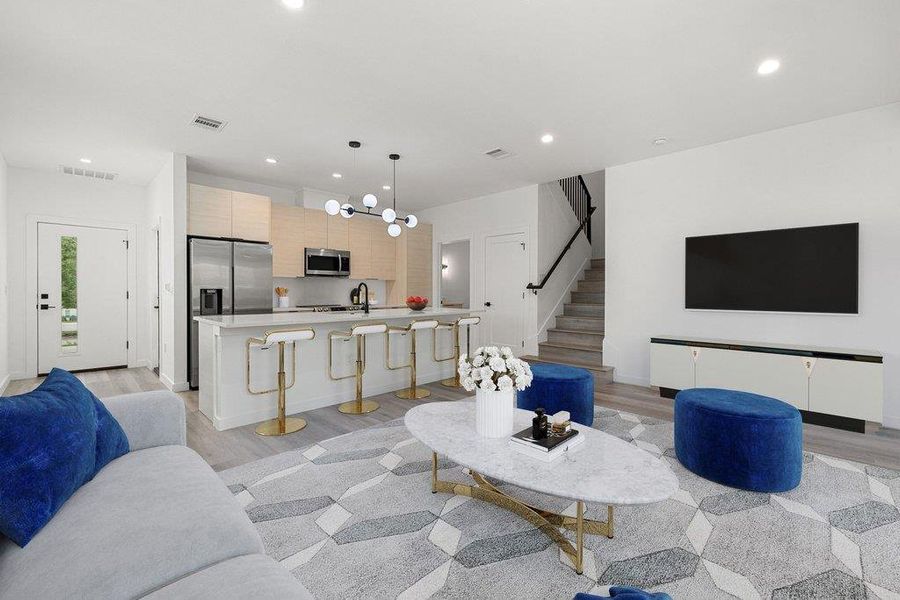 Furnished interior view inside a new home in , Lago Vista (Image 26).