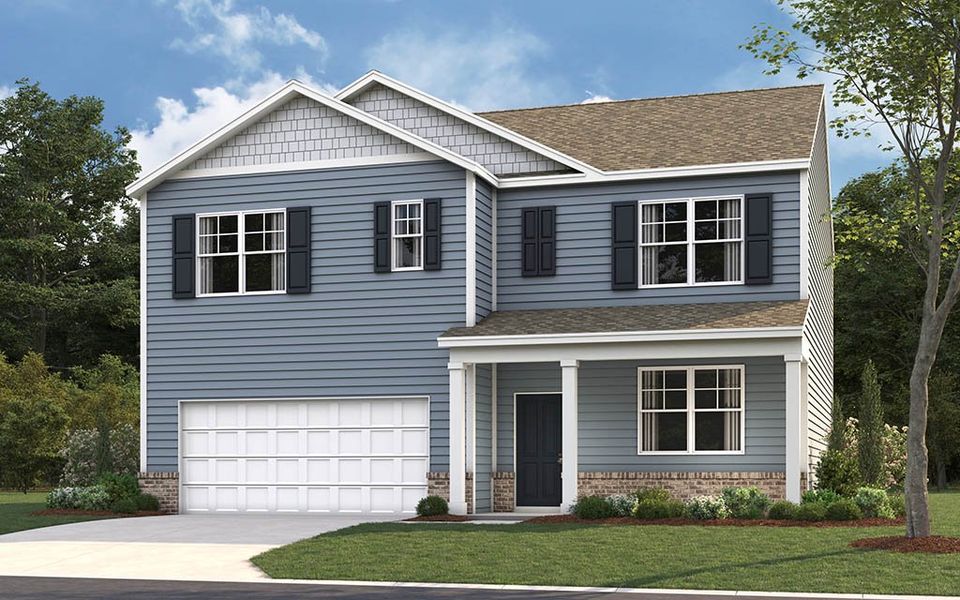 Representative exterior photo of a completed home built from the Hayden by D.R. Horton in Isabel Estates, Knoxville, TN (Image 2).