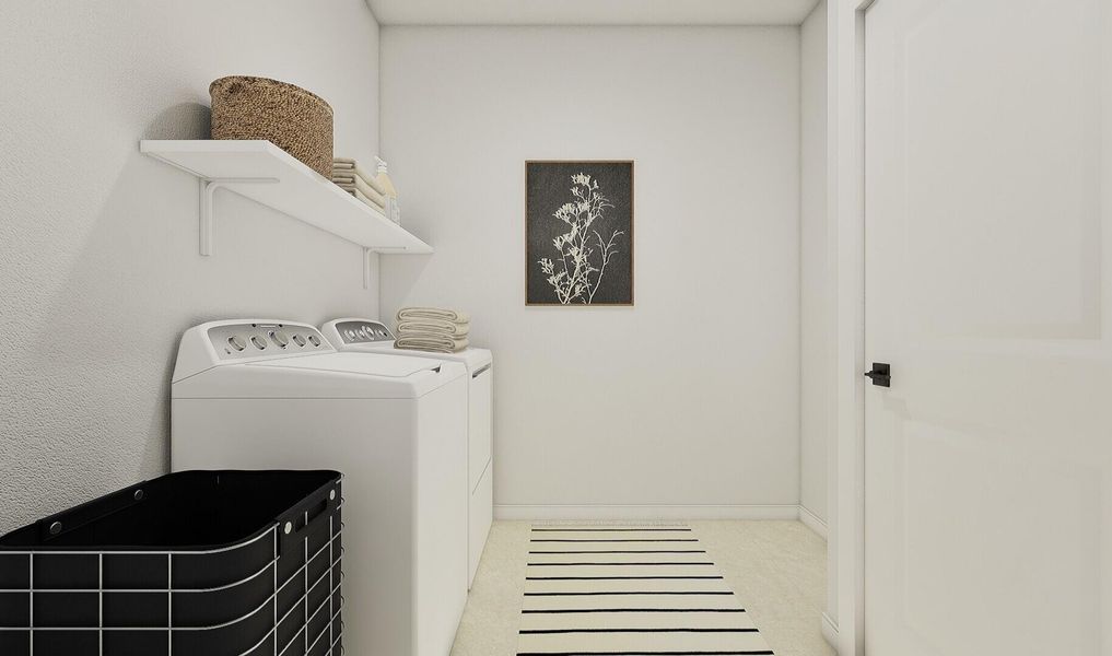 Laundry room (*Artist rendering used for illustration purposes only.)