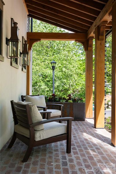 Exterior details and patio area of a home in , Black Mountain (Image 31).