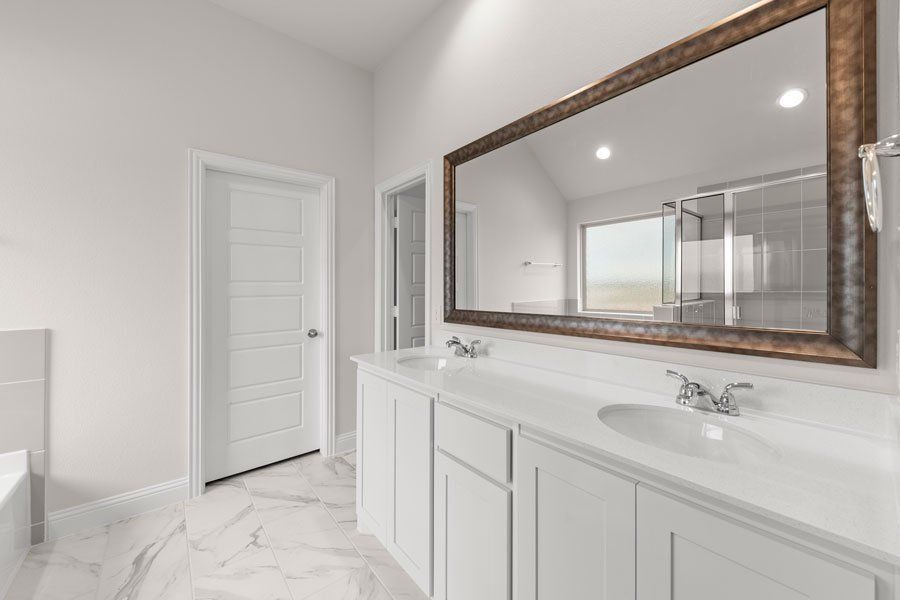 Representative exterior photo of a completed home built from the Kingston by Impression Homes in Timberbrook, Justin, TX (Image 19).