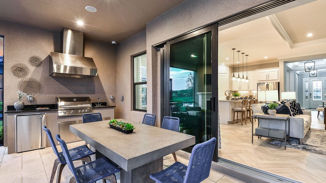 Representative furnished interior of a home built from the Farnese by Taylor Morrison in Esplanade at Center Lake Ranch, St. Cloud (Image 31).