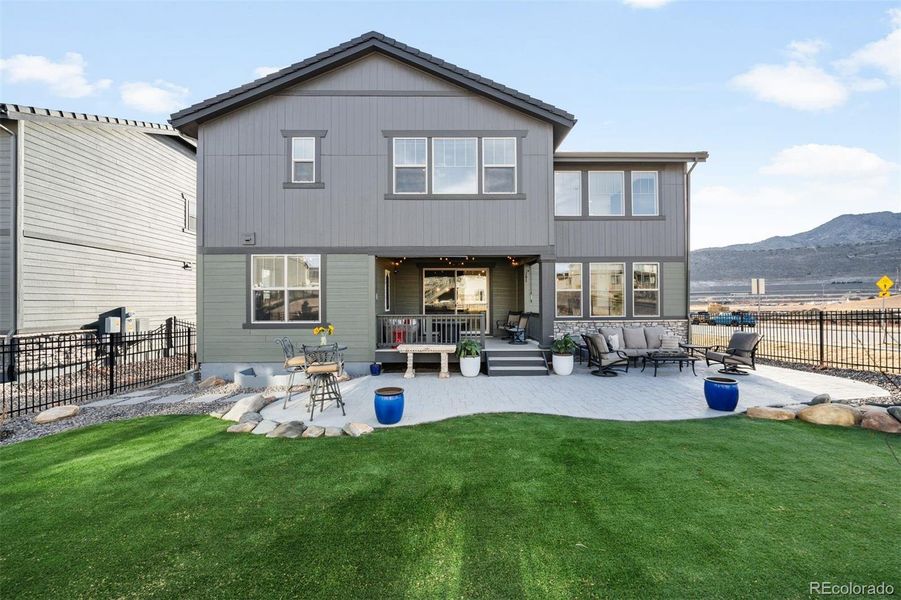 Exterior details and patio area of a home in Red Rocks Ranch, Morrison (Image 23).