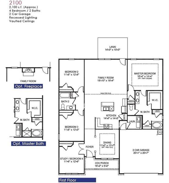 2D floor plan layout of this home in Magnolia Villas, Cornelia, GA (Image 2).